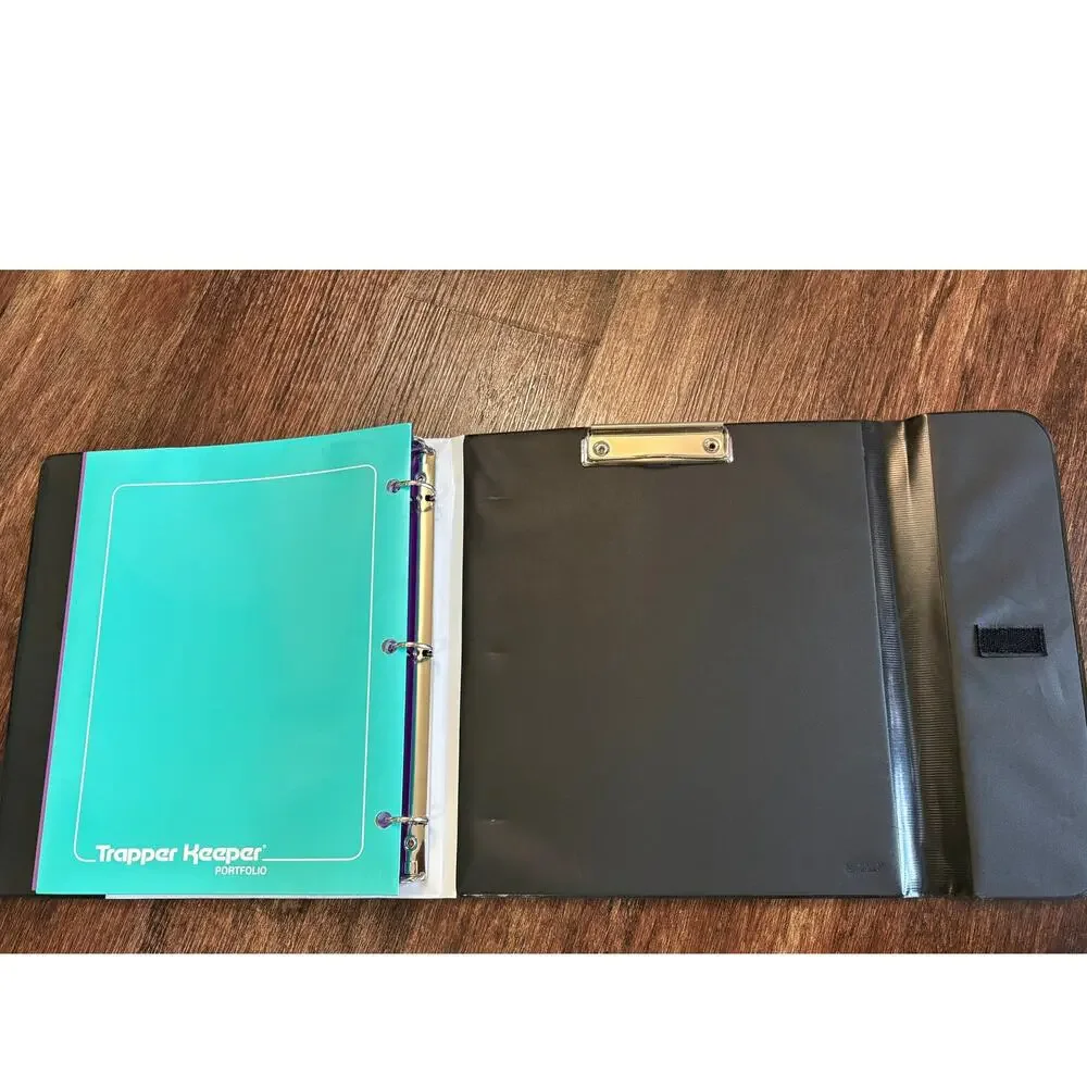 Mead Trapper Keeper Retro Neon Cheetah Checkerboard 3 Ring Binder with 2 Folders